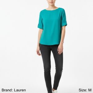 Polo by Ralph Lauren Women's Teal Blouse